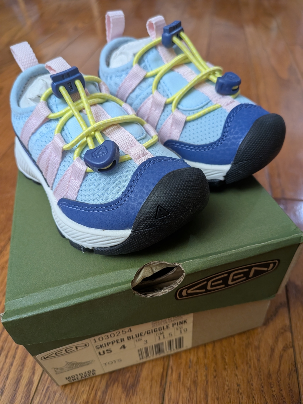 Keen Motozoa Sneaker Kids Blue, Pink & Yellow Slip-On